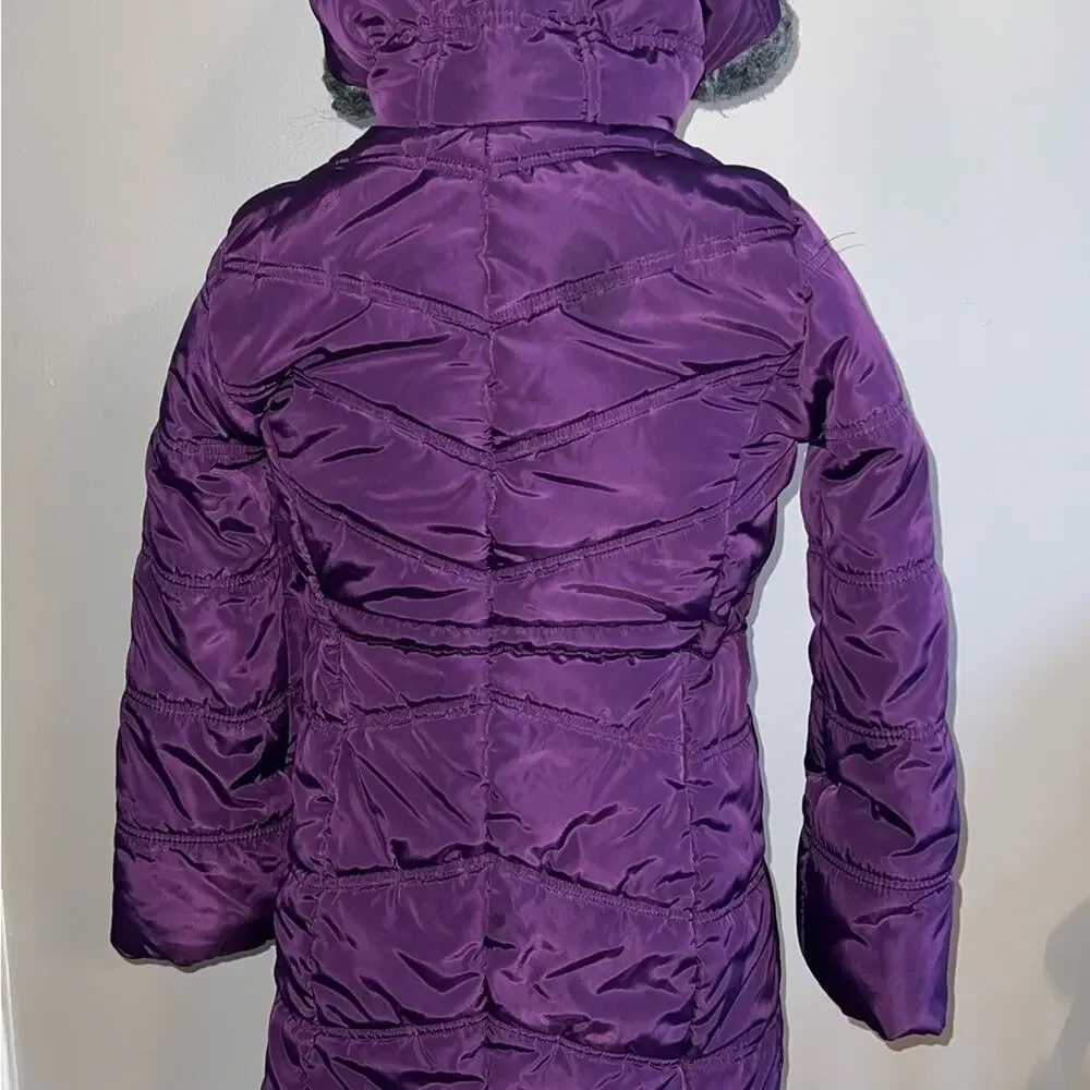 CALVIN KLEIN GIRLS PARKA WITH FUR HOOD SIZE L (14-16) MINT